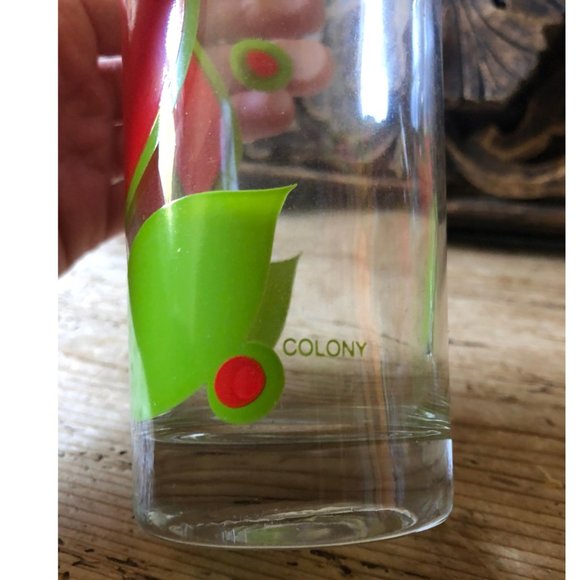 Set of 8 Eight Vintage MCM Colony Tulip Flower Olives Highball Drinking Glasses - Picture 10 of 11